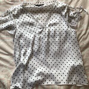Banana Republic Black and White Polka Dot Blouse